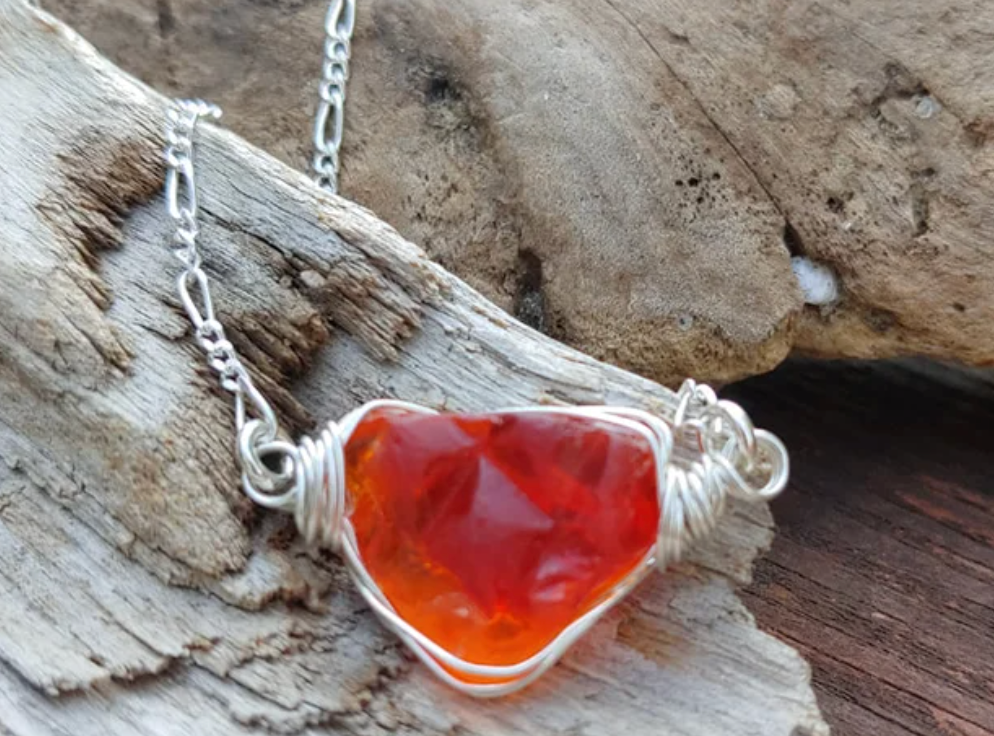 Sterling Dainty Sea Glass Necklace