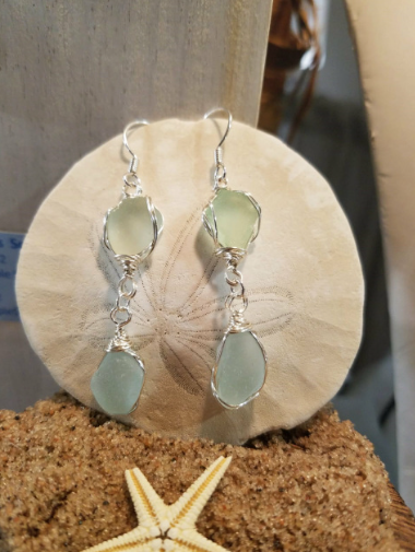 Sterling Double Drop Earings