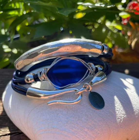 Hammered Leather Wrap