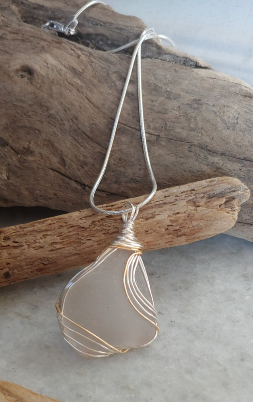 Long Silver & Gold Necklace