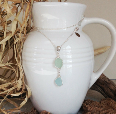 Sterling Double Drop Necklace