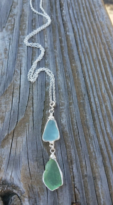 Sterling Double Drop Necklace