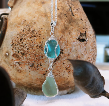 Sterling Double Drop Necklace