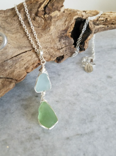 Sterling Double Drop Necklace