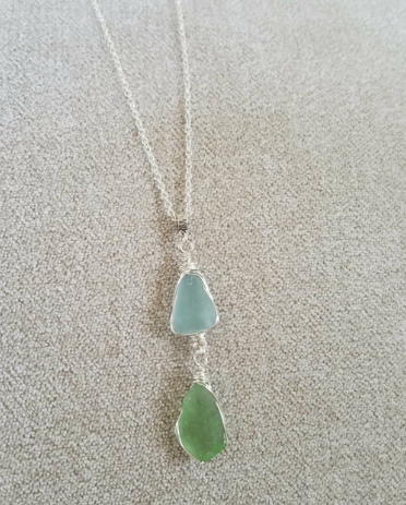 Sterling Double Drop Necklace