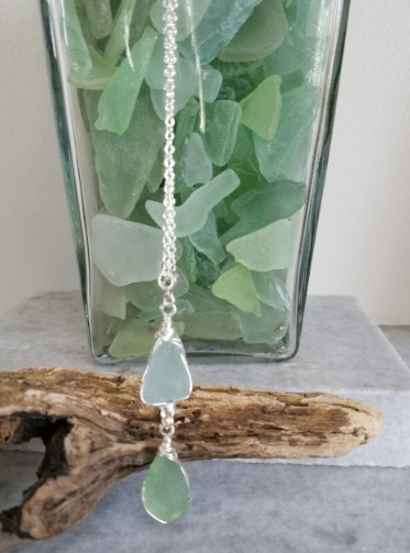 Sterling Double Drop Necklace