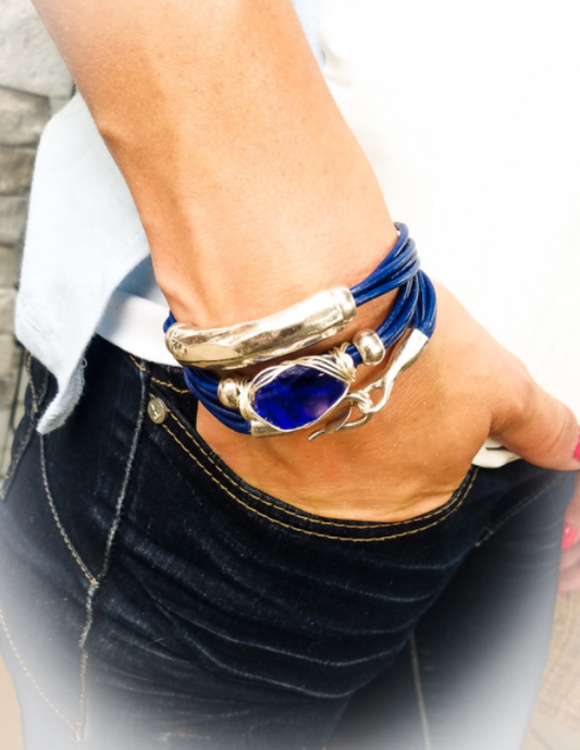 Hammered Leather Wrap