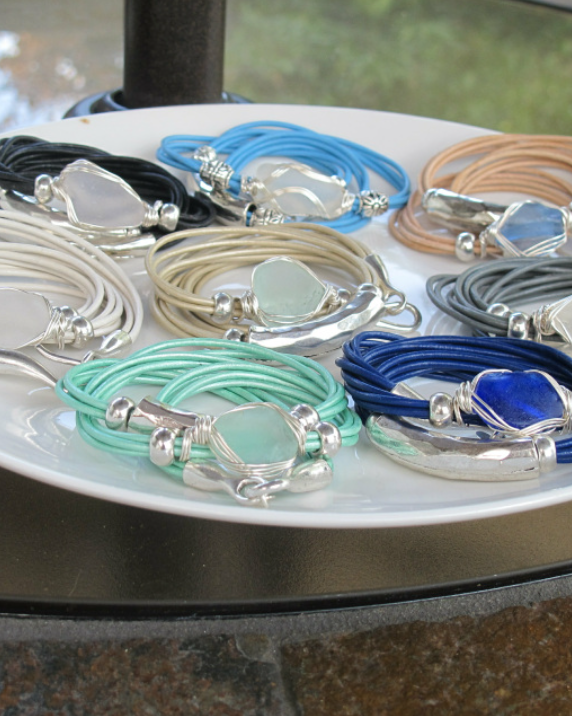 Hammered Leather Wrap