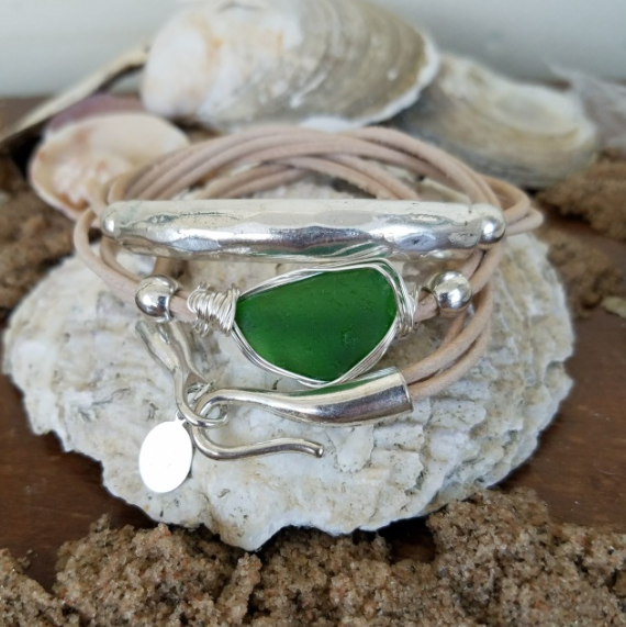 Hammered Leather Wrap