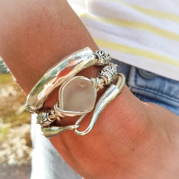 Hammered Leather Wrap