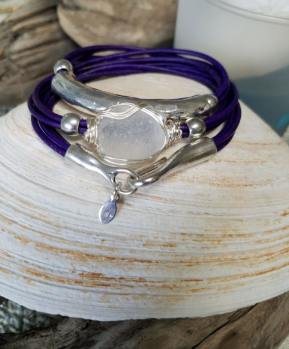 Hammered Leather Wrap