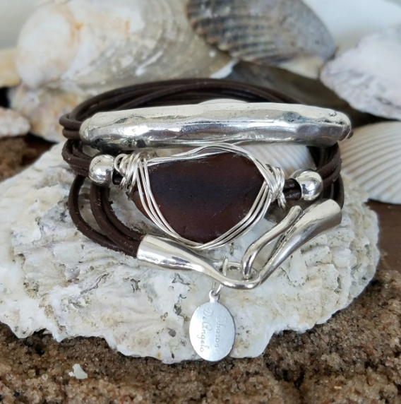 Hammered Leather Wrap