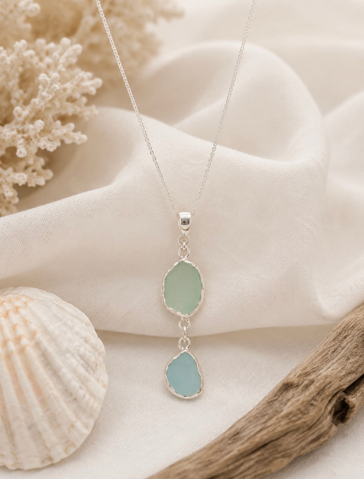 Sterling Double Drop Necklace