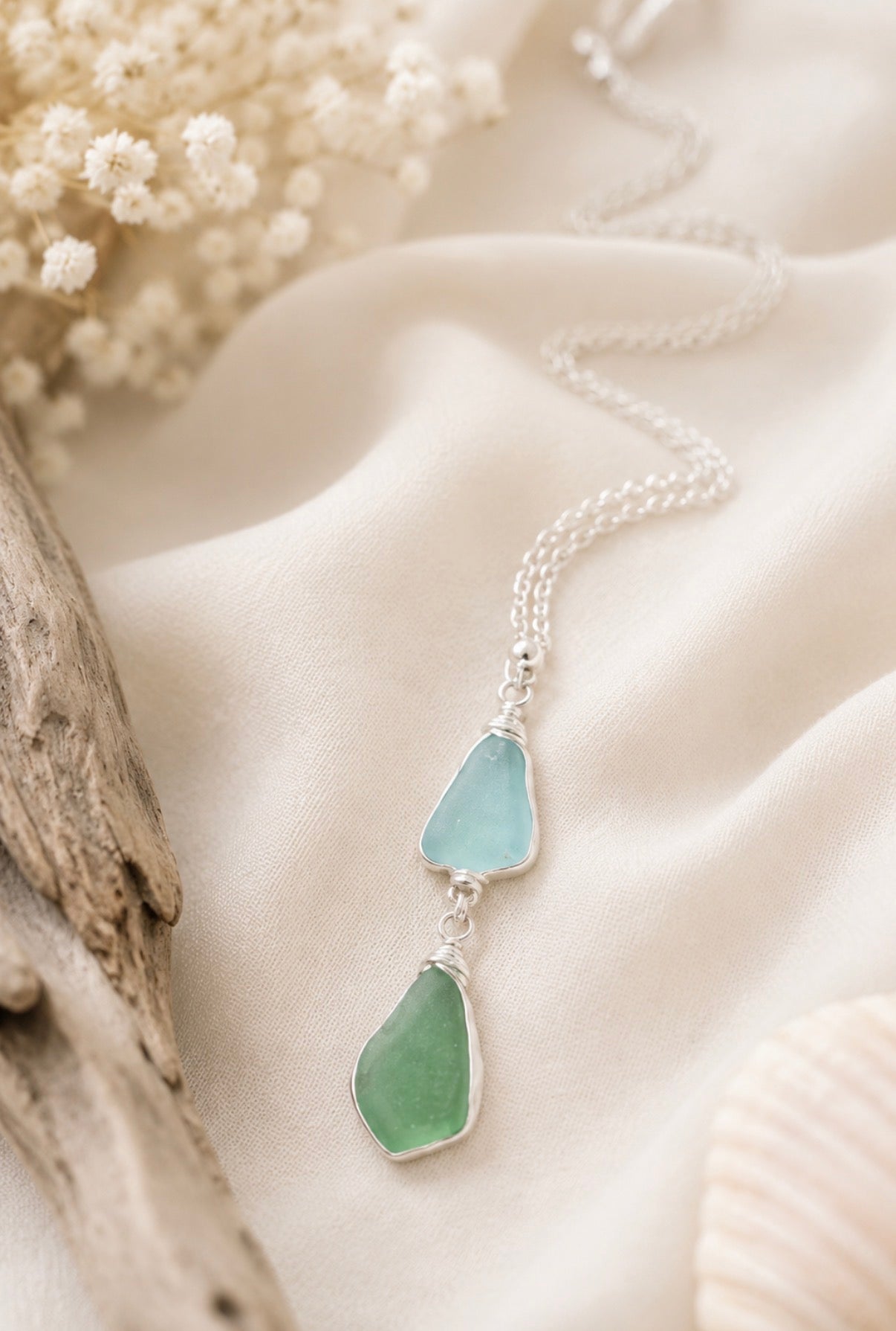 Sterling Double Drop Necklace