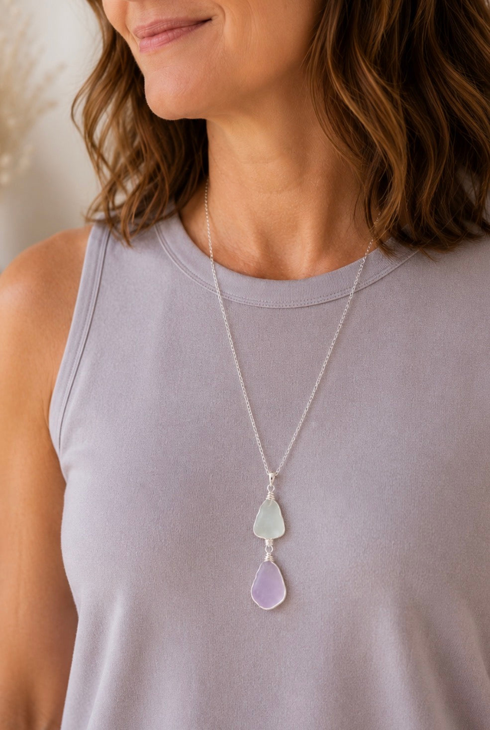 Sterling Double Drop Necklace