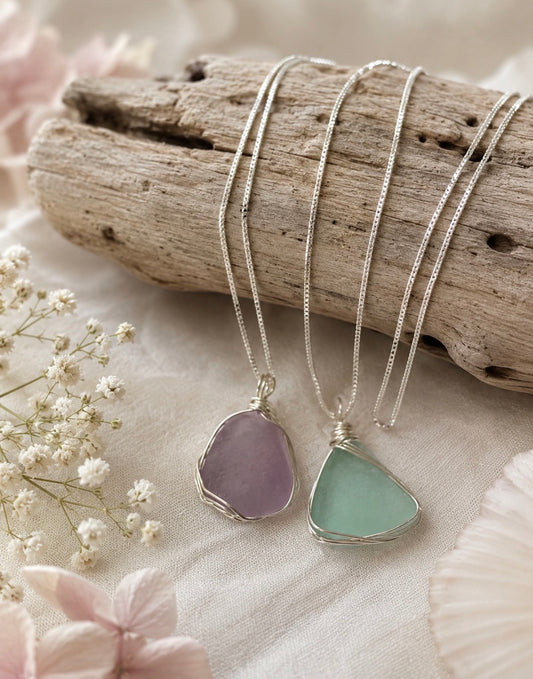 Sterling Sea Glass Pendant