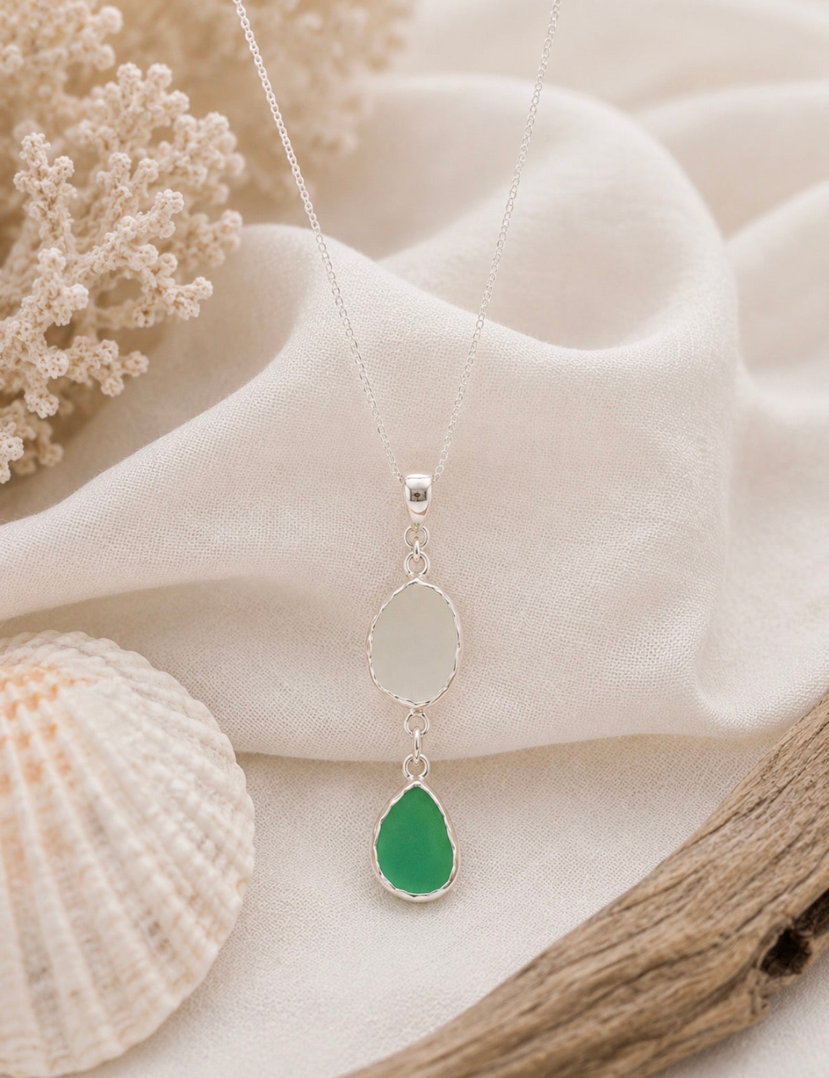Sterling Double Drop Necklace
