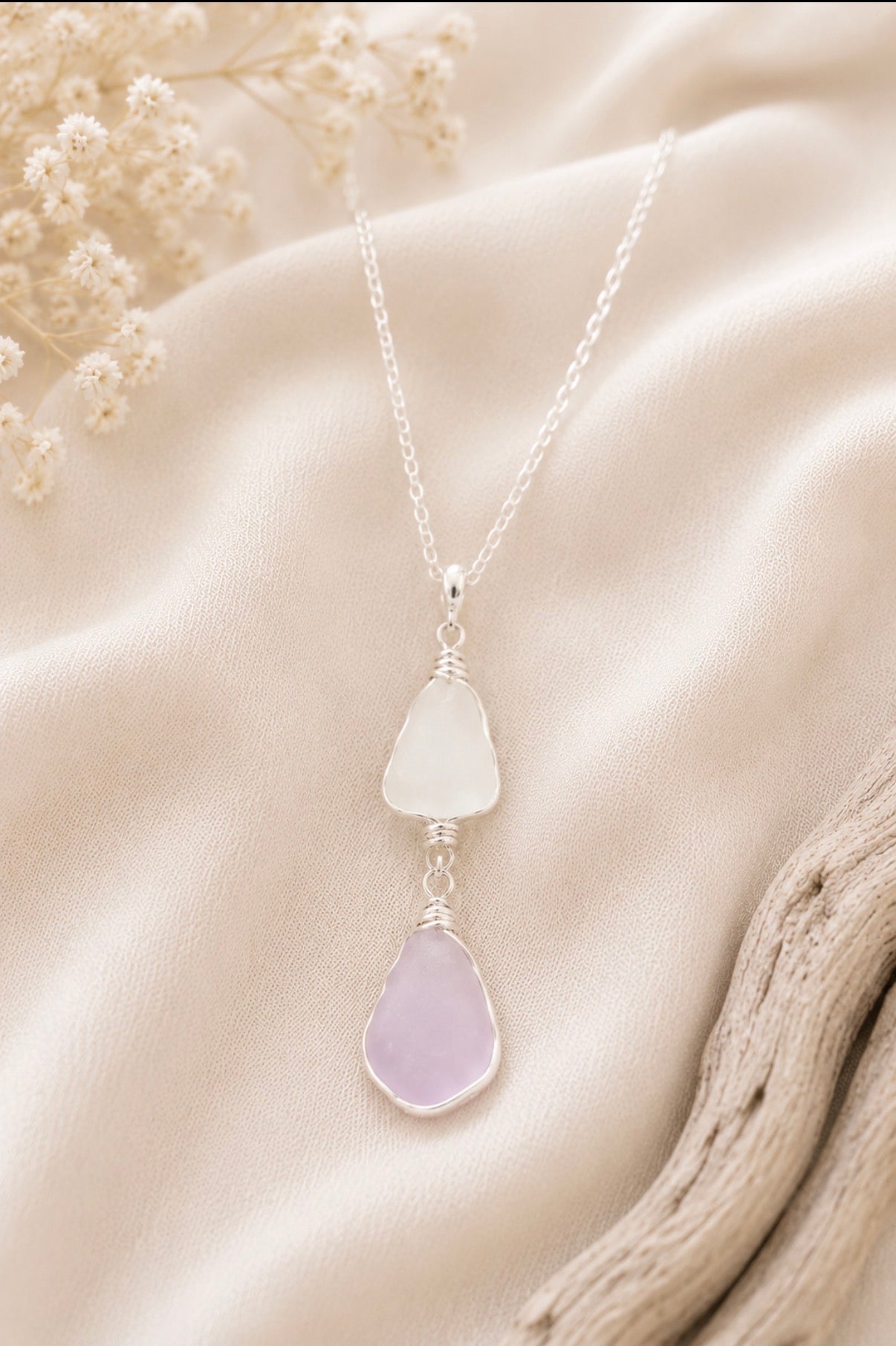 Sterling Double Drop Necklace
