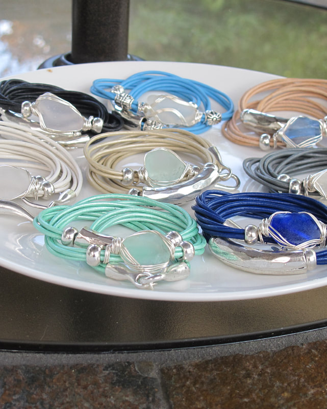 Recycled Beach Glass Bracelets  Erin McDermott Jewelry
